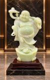 Tượng Thần Tài Di Lặc Ngọc Onyx Xanh Nguyên Khối – ảnh 2