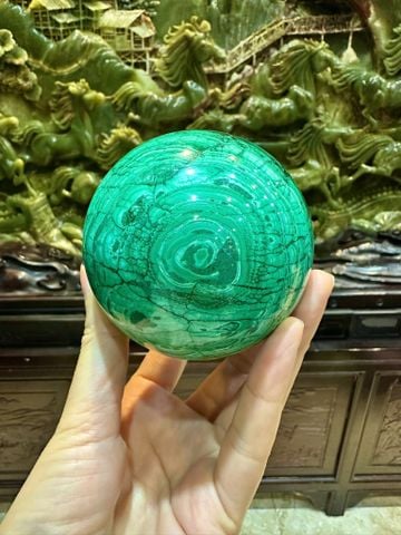 Quả Cầu Khổng Tước Malachite 0.995kg