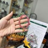 Vòng Tay Thạch Anh Dâu Tây Hồng Charm Phúc Mạ Vàng – ảnh 4