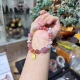 Vòng Tay Mã Não Hoa Anh Đào Mix Tỳ Hưu Và Charm – ảnh 3