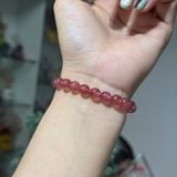 Vòng Tay Thạch Anh Dâu Tây Hồng 7.8mm – ảnh 4
