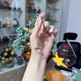 Móc Treo Điện Thoại Nụ Sen Mã Não Trắng Dây Ngũ Sắc – ảnh 3