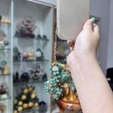 Móc Treo Điện Thoại Nụ Sen Mã Não Trắng Dây Ngũ Sắc – ảnh 2