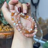 Chuỗi Đá Mã Não Hoa Anh Đào Quấn 3 Vòng – ảnh 1