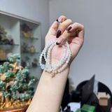 Chuỗi Đá Mặt Trăng Mix Aquamarine Và Charm Thánh Giá Mạ Vàng – ảnh 3