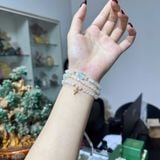 Chuỗi Đá Mặt Trăng Mix Aquamarine Và Charm Thánh Giá Mạ Vàng – ảnh 4