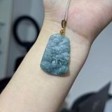 Mặt Dây Chuyền Phong Cảnh Cẩm Thạch Phỉ Thúy Lam Ngọc Jadeite A – ảnh 2