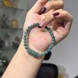 Set Vòng Tay Và Nhẫn Cẩm Thạch Phỉ Thúy Lam Ngọc Mix Ngũ Điếu – ảnh 3