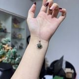 Mặt Dây Chuyền Hồ Ly Thạch Anh Tóc Xanh Bọc Bạc – ảnh 3