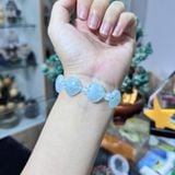 Vòng Tay Trái Tim Đá Aquamarine – ảnh 1