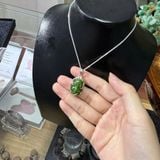 Mặt Dây Chuyền Tỳ Hưu Ngọc Bích Bọc Bạc 925 – ảnh 2