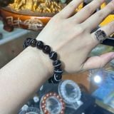 Vòng Tay Mã Não Vân Ngọc Đen 12mm – ảnh 2