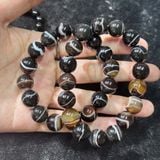 Vòng Tay Mã Não Vân Ngọc Đen 12mm – ảnh 3