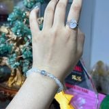 Vòng Tay Moonstone Mix Aquamarine Tự Nhiên – ảnh 3