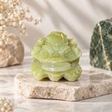 Tượng Thiềm Thừ Ngọc Onyx Xanh 11.4cm – ảnh 1