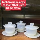 Tách Trà Ngọc Onyx Trắng 10x9.5cm – ảnh 3