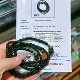 Vòng Ngọc Phỉ Thúy Cẩm Thạch Jadeite Mix Charm Tỳ Hưu, Cỏ 4 Lá Và Túi Tiền Bọc Vàng 10K – ảnh 4