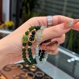 Vòng Tay Ngọc Mix Túi Tiền Bọc Vàng Và Bi Vàng 10K – ảnh 4