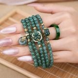 Vòng Phỉ Thúy Lam Ngọc Jadeite A Mix Tỳ Hưu, Túi Tiền Và Hồ Ly Ngậm Điếu Bọc Vàng – ảnh 2