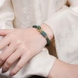 Vòng Ngọc Phỉ Thúy Lam Ngọc Jadeite A Mix Ngũ Điếu Và Túi Tiền Bọc Vàng – ảnh 1