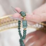 Vòng Ngọc Phỉ Thúy Lam Ngọc Jadeite A Mix Ngũ Điếu Và Túi Tiền Bọc Vàng – ảnh 2