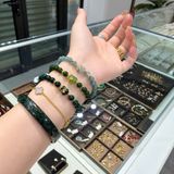 Vòng Ngọc Mix Túi Tiền Bọc Nơ Vàng Và Bi Vàng 10K – ảnh 2