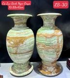 Cặp Lục Bình Ngọc Onyx Tự Nhiên Nguyên Khối 88x45cm – ảnh 2
