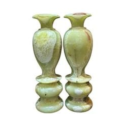 Cặp Lục Bình Phú Quý Ngọc Onyx Xanh