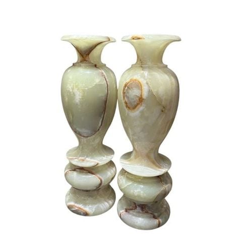  Cặp Lục Bình Phú Quý Ngọc Onyx Trắng 