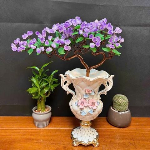  Cây Tài Lộc Mầm Tinh Thể Thạch Anh Tím 