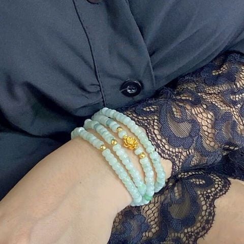  Chuỗi Ngọc Hoa Bay Mix Hoa Sen Xi Vàng 