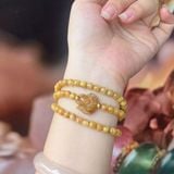  Chuỗi Thạch Anh Tóc Vàng VIP Mix Hồ Ly Và Charm Vàng 18K 