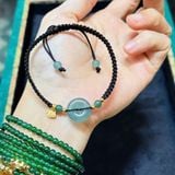  Dây Tết Kiểu Ngũ Điếu Đá Ngọc Mix Charm Bạc Mạ Vàng 