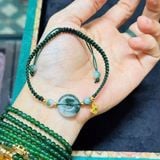  Dây Tết Kiểu Ngũ Điếu Đá Ngọc Mix Charm Bạc Mạ Vàng 