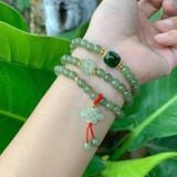  Chuỗi Ngọc Hoà Điền Mix Lu Thống, Hoa Mai và Nút Thắt Đồng Tâm 