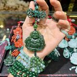  Khánh Treo Xe Phật Di Lặc Ngọc Bích 