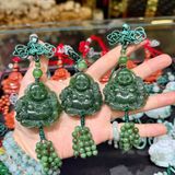  Khánh Treo Xe Phật Di Lặc Ngọc Bích 