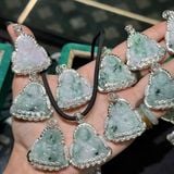  Mặt Dây Chuyền Phật Di Lặc Ngọc Phỉ Thúy Hoa Bay 