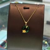  Mặt Đeo Cổ Đồng Điếu Bọc Hoa Sen Vàng 10K 