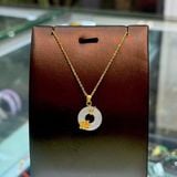  Mặt Đeo Cổ Đồng Điếu Bọc Hoa Sen Vàng 10K 