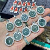  Mặt Dây Chuyền Khấu Điếu Bình An Đá Tự Nhiên 
