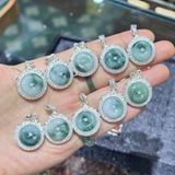  Mặt Dây Chuyền Khấu Điếu Bình An Đá Tự Nhiên 