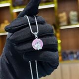  Mặt Đeo Cổ Đồng Điếu Bọc Hoa Sen Bạc 