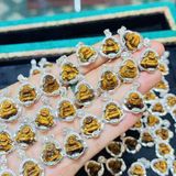  Mặt Phật Di Lặc Mắt Hổ Bọc Bạc 