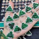  Mặt Phật Di Lặc Sơn Thủy C Bọc Bạc 2cm 