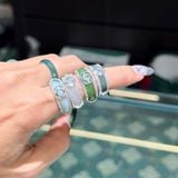  Nhẫn Ngọc Bọc Bạc Đính Đá 