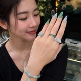 Nhẫn Ngọc Bọc Bạc Đính Đá 