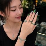  Nhẫn Ngọc Bọc Bạc Đính Đá 