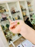  Nhẫn Cỏ 4 Lá Ngọc Bích Bọc Vàng 