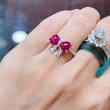  Nhẫn Nơ Ruby Thái Bọc Bạc 